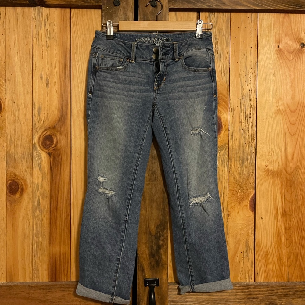 New American Eagle Artist Crop Stretch size 2